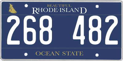 RI license plate 268482