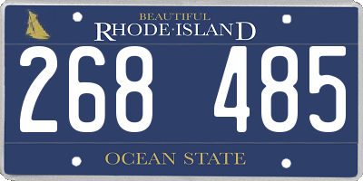 RI license plate 268485