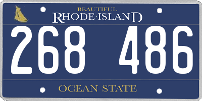 RI license plate 268486