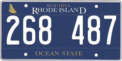RI license plate 268487
