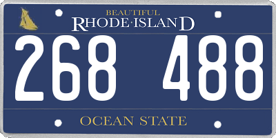 RI license plate 268488