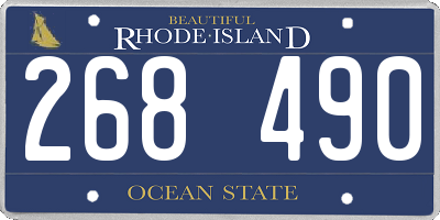 RI license plate 268490