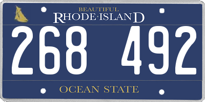 RI license plate 268492