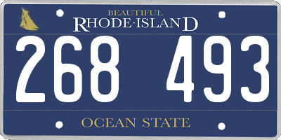RI license plate 268493