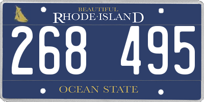 RI license plate 268495