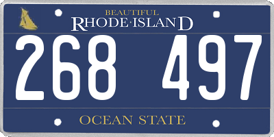 RI license plate 268497