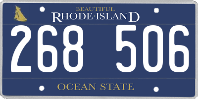 RI license plate 268506