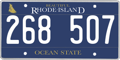 RI license plate 268507
