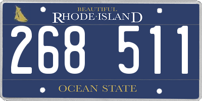 RI license plate 268511