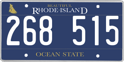 RI license plate 268515