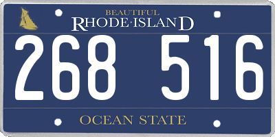 RI license plate 268516