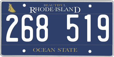 RI license plate 268519
