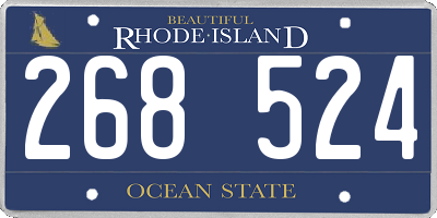 RI license plate 268524