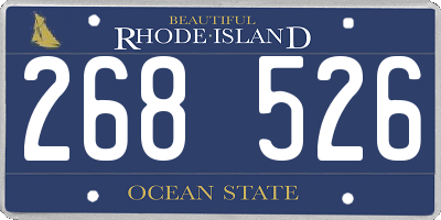 RI license plate 268526