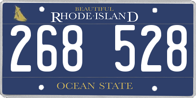 RI license plate 268528