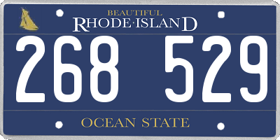 RI license plate 268529