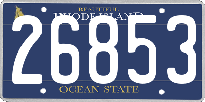 RI license plate 26853