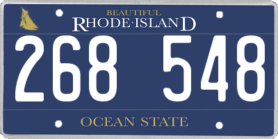 RI license plate 268548
