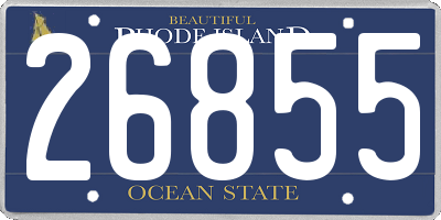 RI license plate 26855