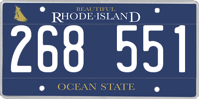 RI license plate 268551