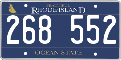 RI license plate 268552