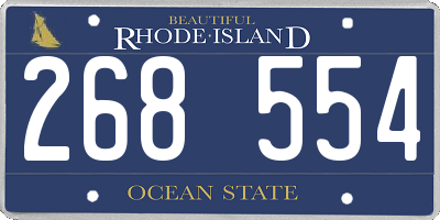RI license plate 268554