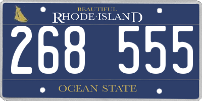 RI license plate 268555