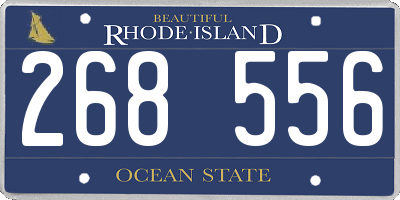 RI license plate 268556