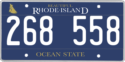 RI license plate 268558