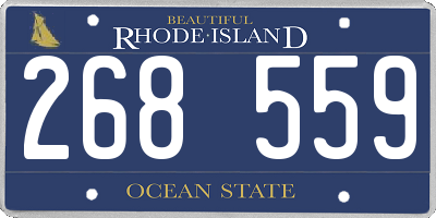 RI license plate 268559