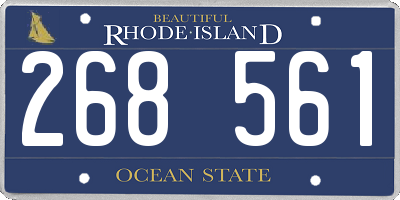 RI license plate 268561