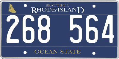 RI license plate 268564