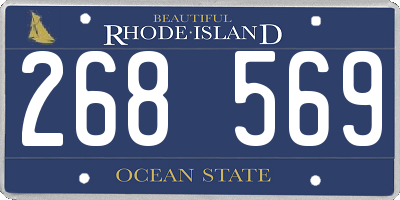 RI license plate 268569