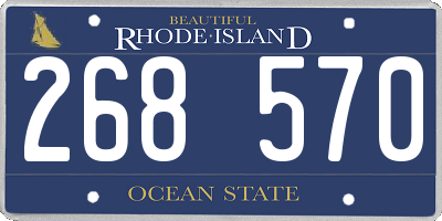 RI license plate 268570
