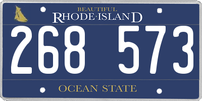 RI license plate 268573