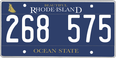 RI license plate 268575