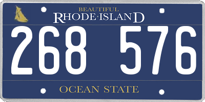RI license plate 268576