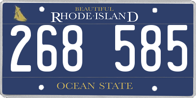 RI license plate 268585