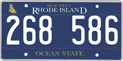RI license plate 268586