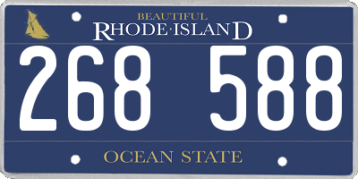 RI license plate 268588