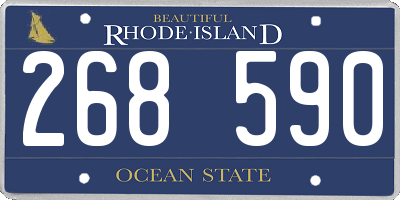 RI license plate 268590