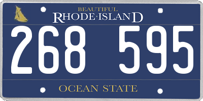 RI license plate 268595