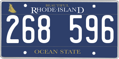 RI license plate 268596