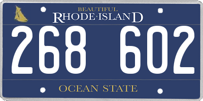 RI license plate 268602