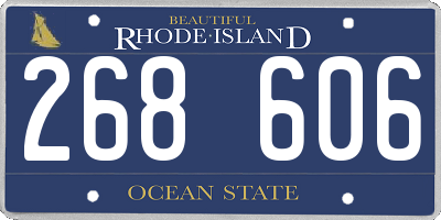 RI license plate 268606