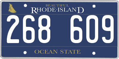 RI license plate 268609