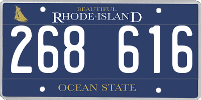 RI license plate 268616