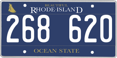 RI license plate 268620