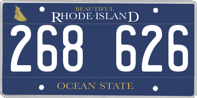 RI license plate 268626