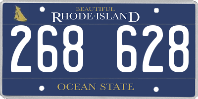 RI license plate 268628
